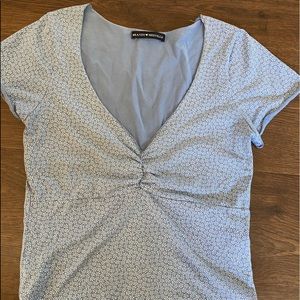 Brandy Melville Blue Floral Gina Top — One Size